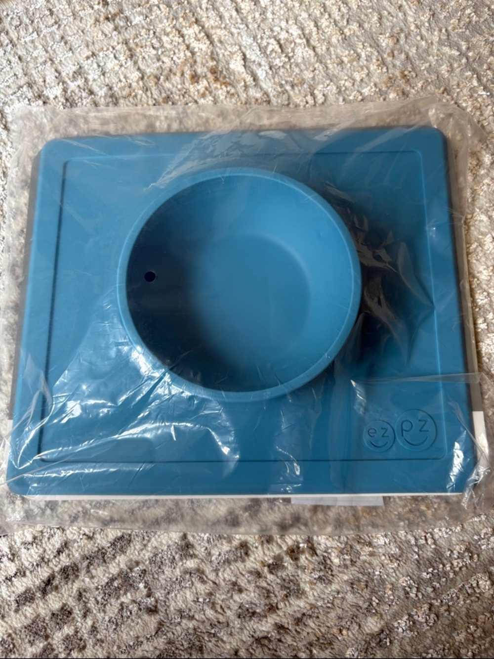 ezpz Blue Silicone Suction Bowl & Placemat for Kids